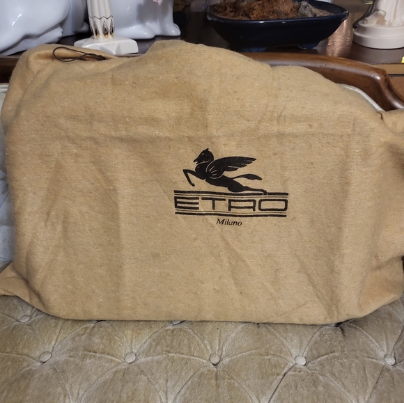 Rare Authentic vintage ETRO suitcase travel bag with guitar type strap. - Picture 13 of 16